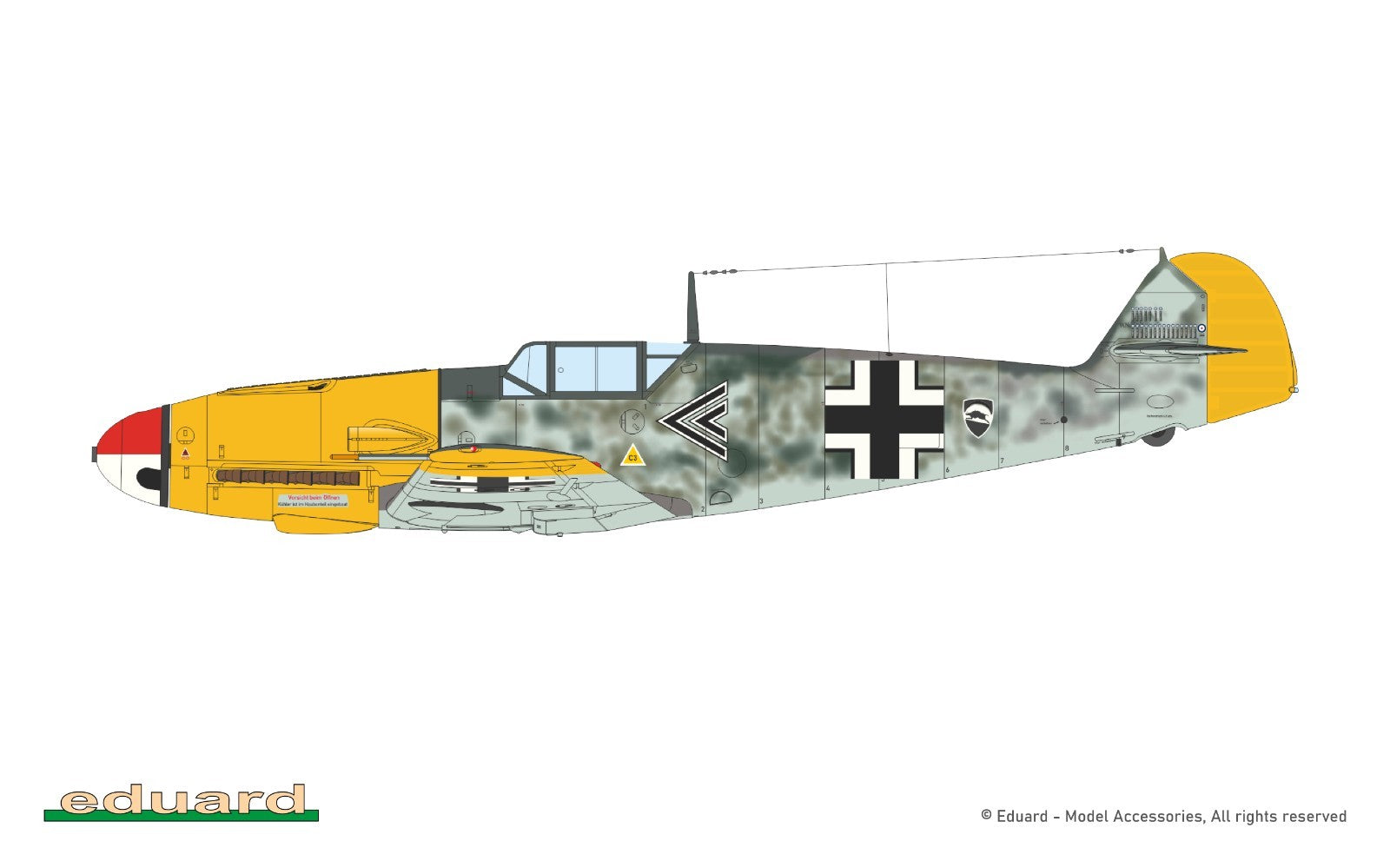 Eduard 1:48 Scale WWII Messerschmitt Bf 109F-2 Weekend Edition Model Kit - 84212