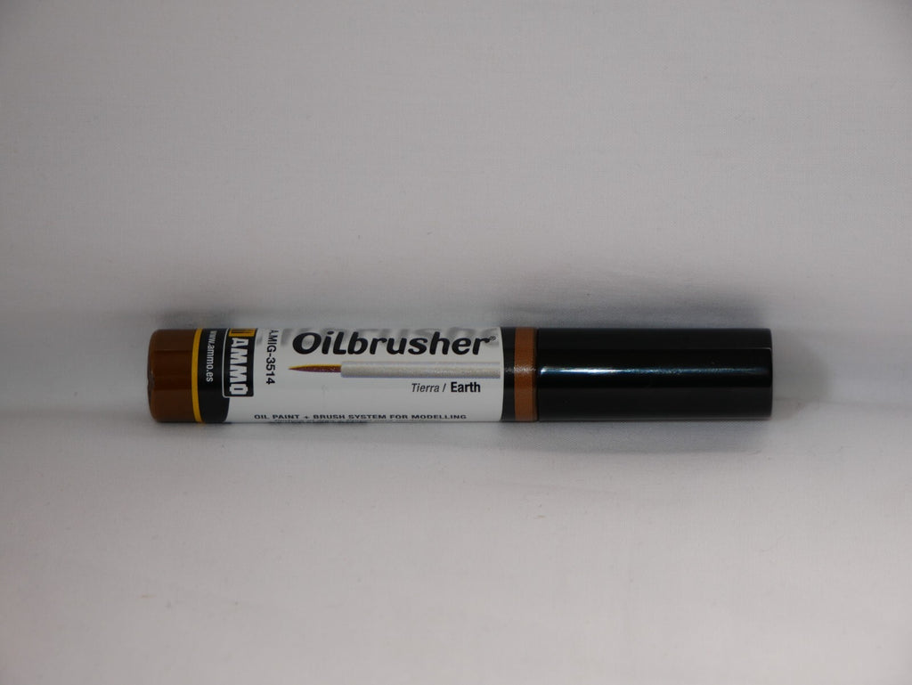 Ammo By Mig Jimenez Oilbrusher Range Earth With Fine Brush Applicator A.MIG-3514