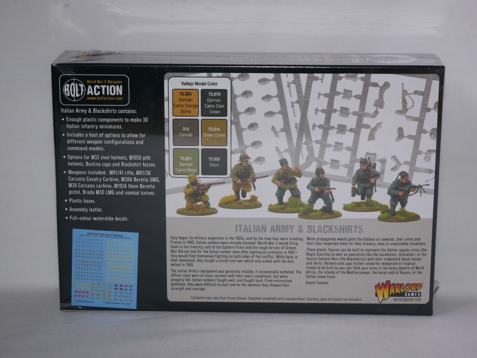 Warlord Games Bolt Action 1:56 Scale WWII Italian Army & Blackshirts - 402015801