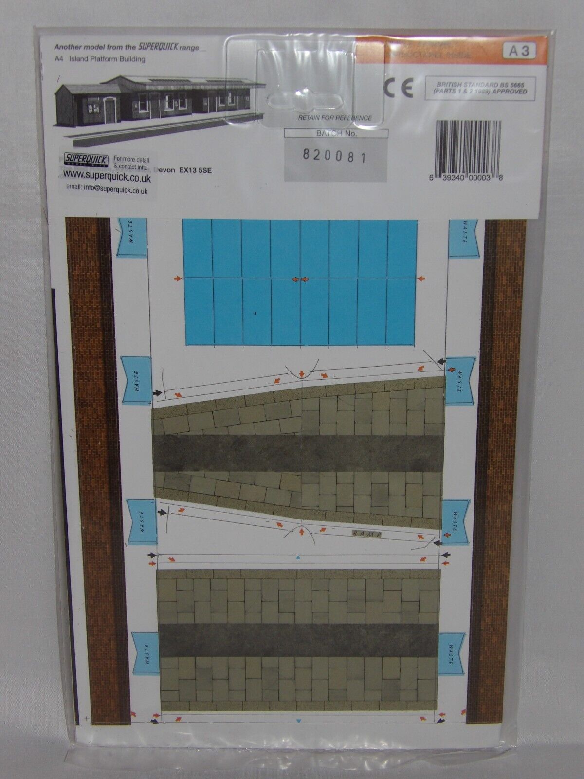Superquick Kits 1:76 Scale Island Platform (610mm lg) Scaled For OO & HO - SQA3