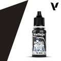Vallejo Model Color Black Acrylic 18ml/0.6 fl oz Dropper Bottle - 70.950