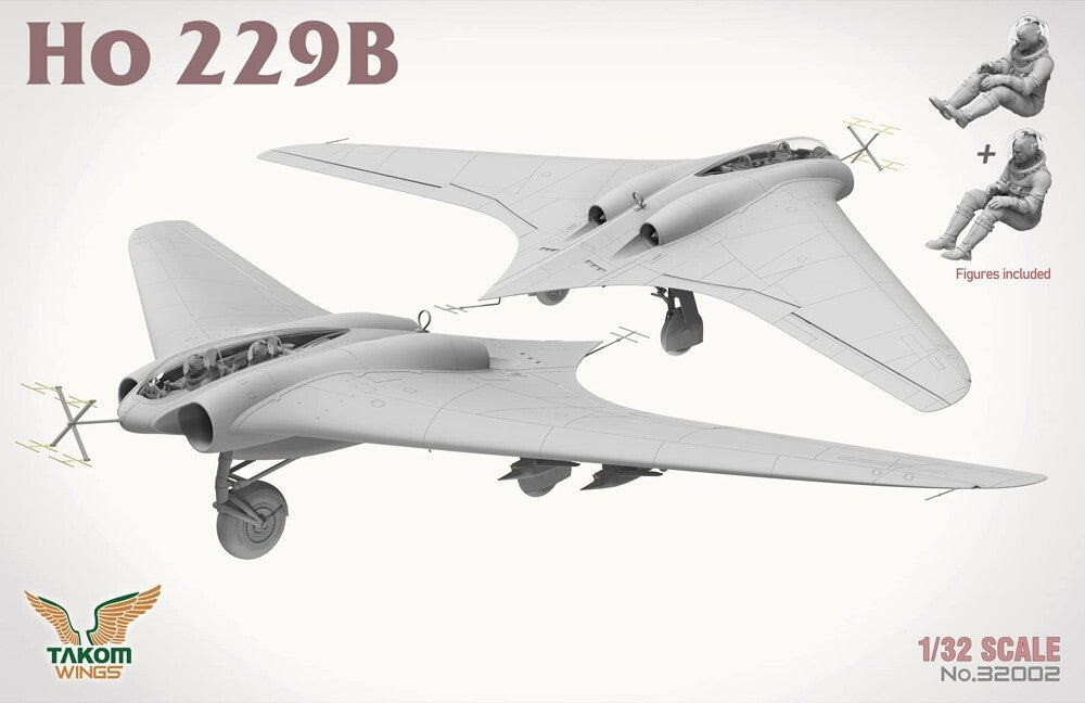Takom Wings 1:32 Scale German Air Force Horten Ho 229B Flying Wing Bomber 32002