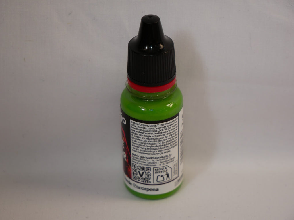 Vallejo Game Color Acrylics Scorpy Green 18ml/0.6 fl oz Dropper Bottle - 72.032