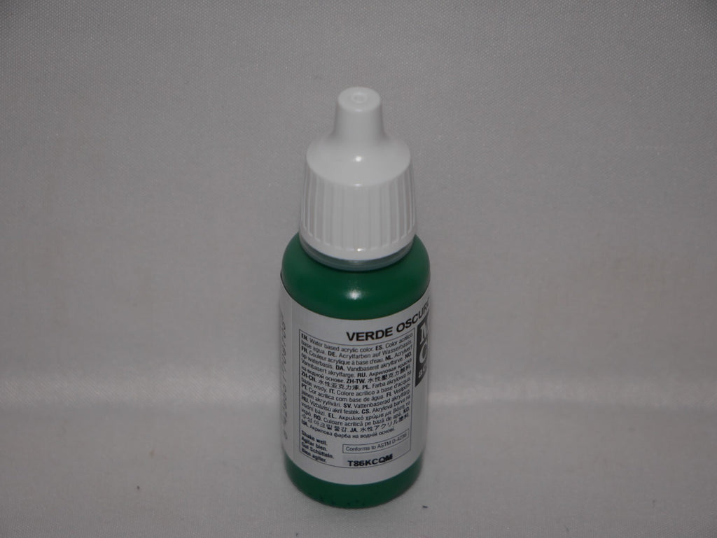 Vallejo Model Color Deep Green Acrylic 17ml /0.57 fl oz Dropper Bottle - 70.970