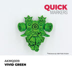 AK Interactive Acrylic Quick Gen Markers For Tabletop Games Vivid Green - AKMQ009