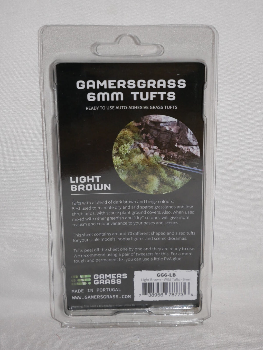 Gamers Grass Wild Light Brown 6mm Tufts For Wargaming Bases (70) Per Pack GG6-LB