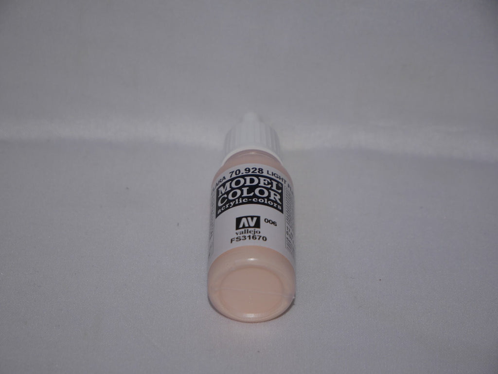Vallejo Model Color Light Flesh Acrylic 17ml /0.57 fl oz Dropper Bottle - 70.928