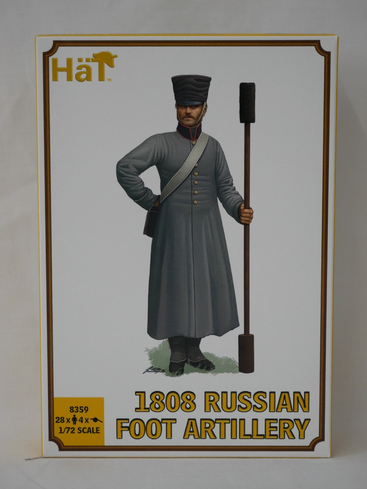 Hat Industrie 1:72 Scale 1808 Napoleonic Russian Artillery With (1/2 pud) 20lb Unicorn Gun - 8359