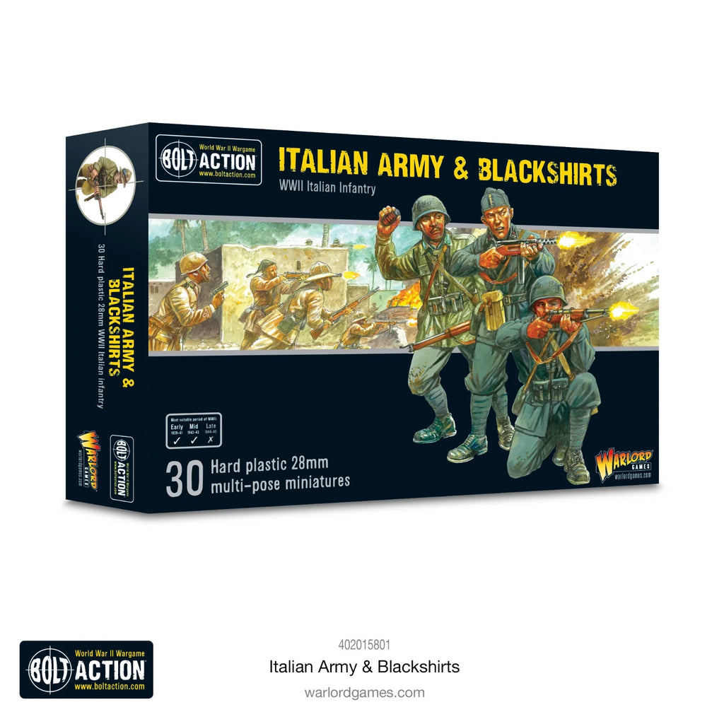 Warlord Games Bolt Action 1:56 Scale WWII Italian Army & Blackshirts - 402015801