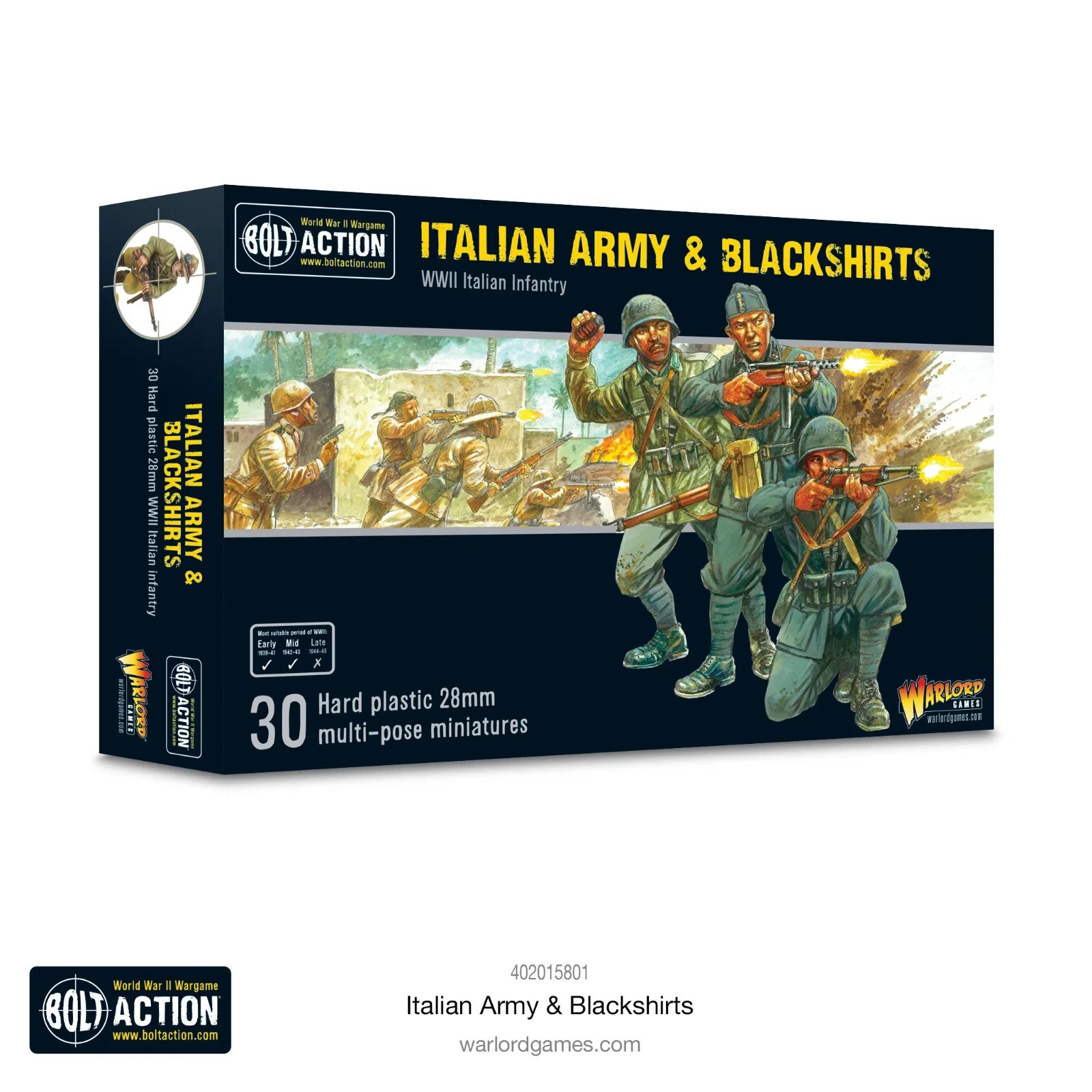 Warlord Games Bolt Action 1:56 Scale WWII Italian Army & Blackshirts - 402015801