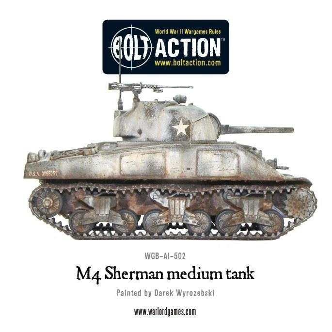 Warlord Games Bolt Action 1:56 Scale WWII US M4 Sherman Medium Tank - 402013006