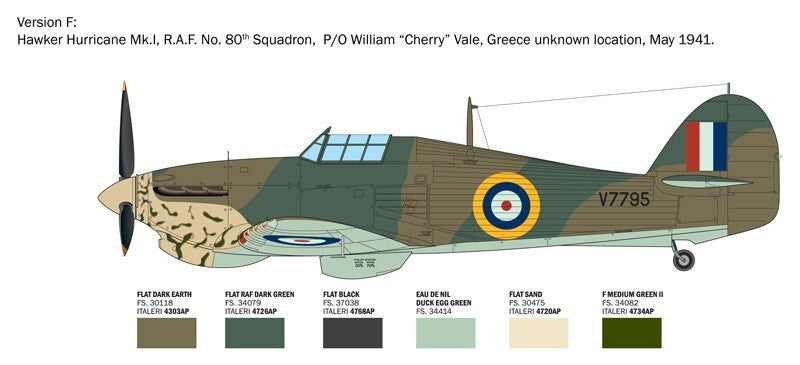 Italeri 1:48 Scale WW2 Aces Hawker Hurricane Mk.l Model Kit Skill Level 3 - 2838