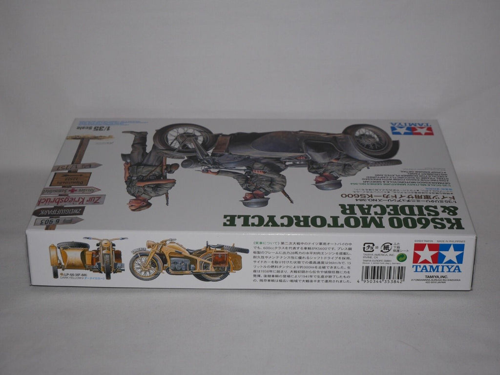 Tamiya 1:35 Military Miniature Series No.384 KS600 Motorcycle & Sidecar  - 35384