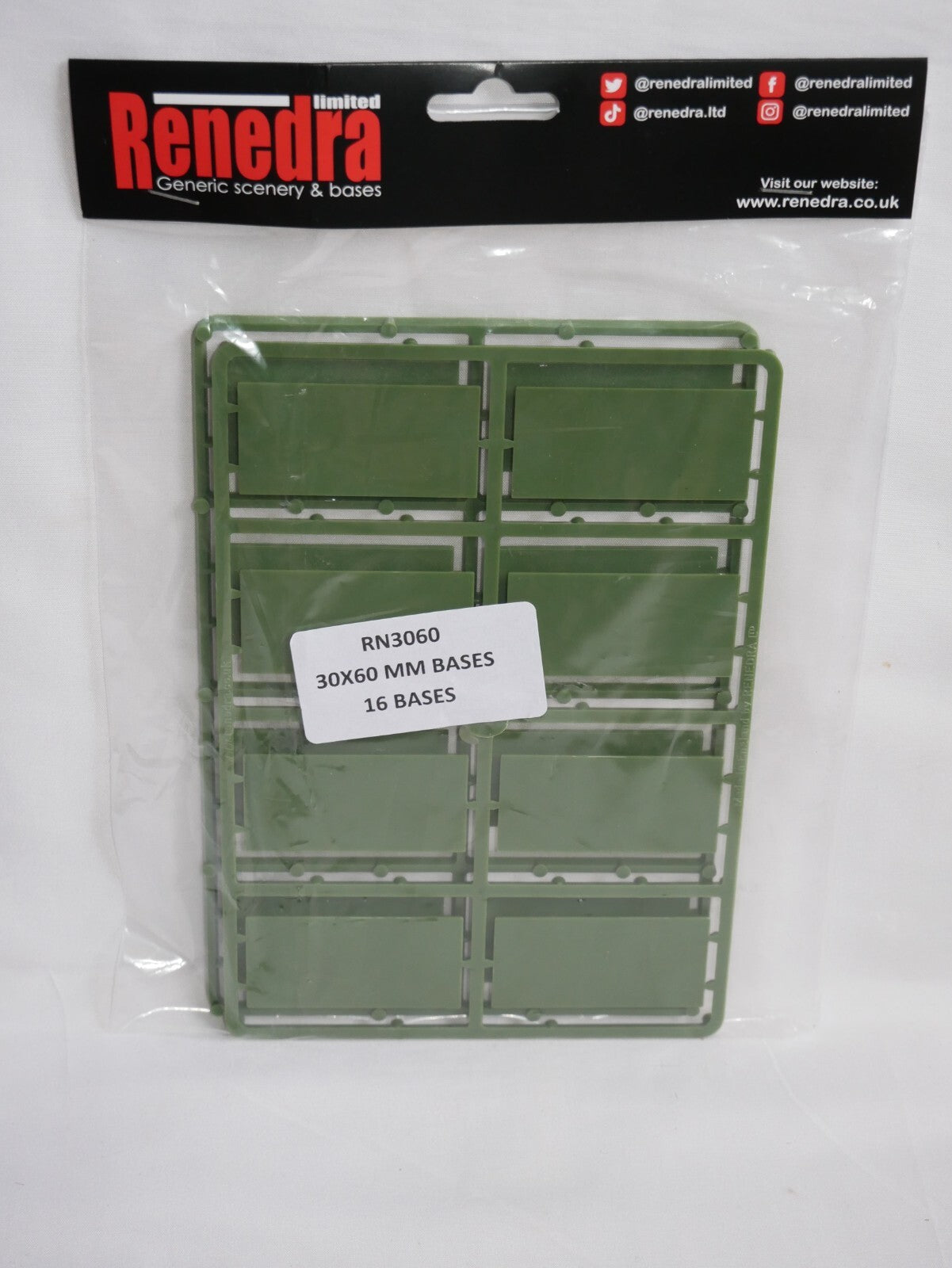 Renedra Limited Generic Scenery & Bases 30 x 60mm Bases 16 Per Pack - RN3060
