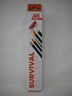 AK Interactive Survival Weathering Synthetic Hair 5 Piece Hobby Brush Set - AKB101