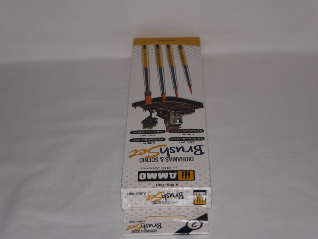 Ammo By Mig Jimenez (4 Piece) Dioramas & Scenic Synthetic Brush Set - A.MIG-7601
