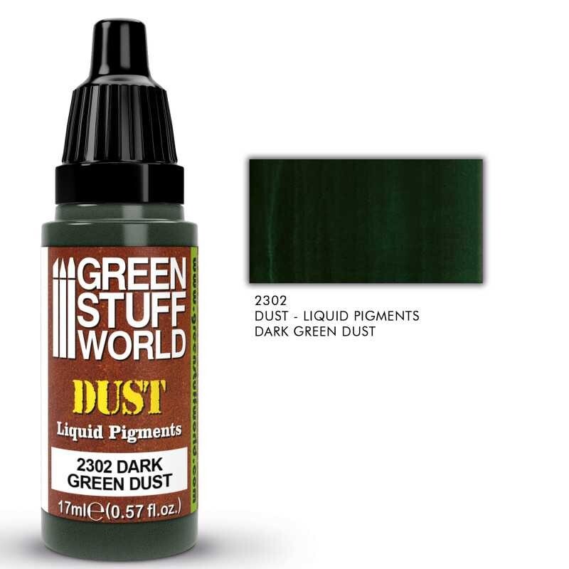 Green Stuff World Liquid Dust Pigments Paint Range Dark Green Dust 17ml - 2302