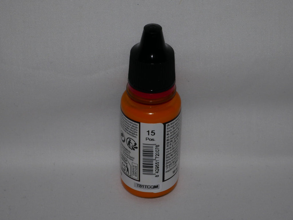 Vallejo Game Color Acrylic Gold Yellow 18ml/0.6 fl oz Dropper Bottle - 72.007
