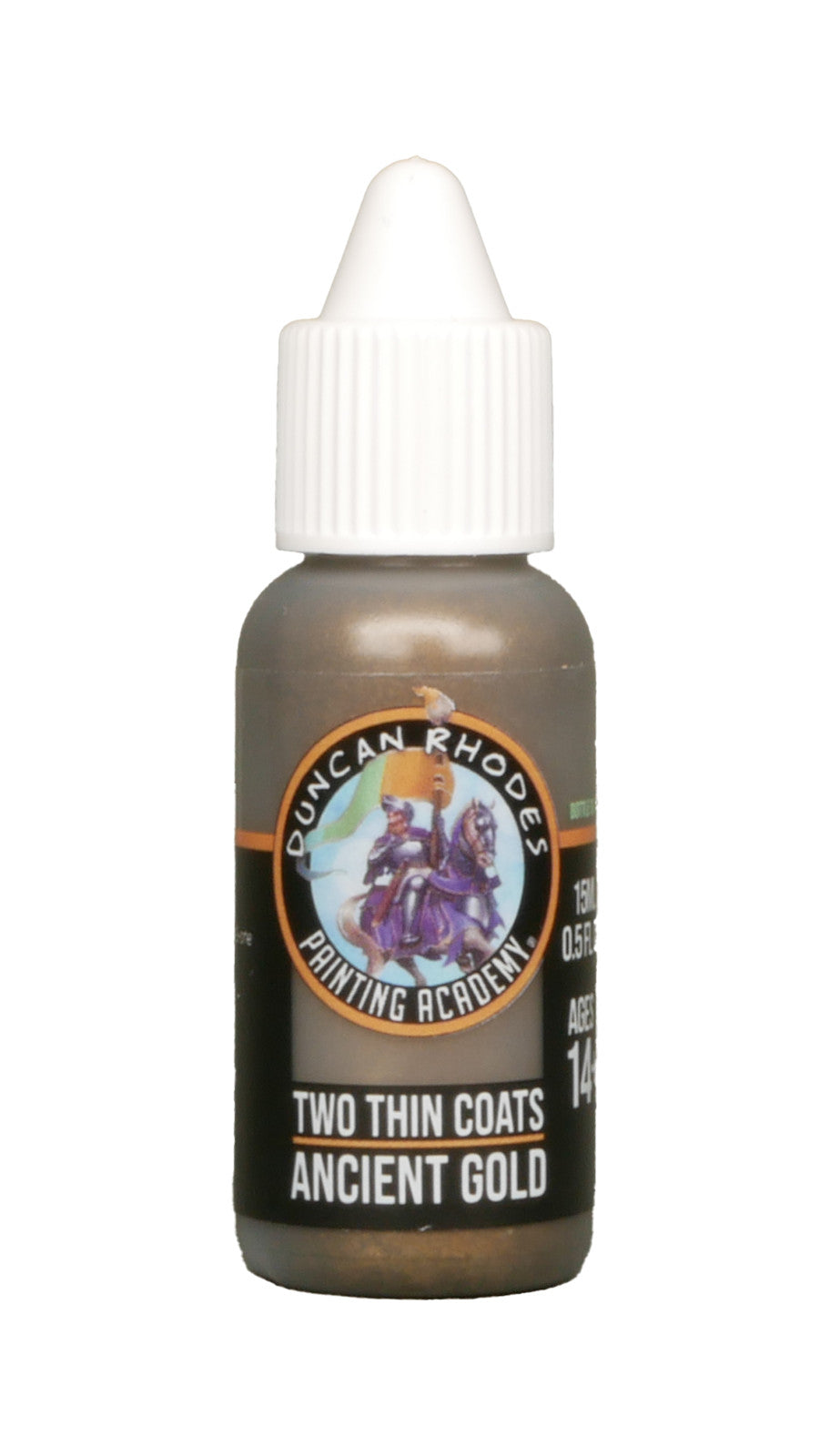 Duncan Rhodes Painting Academy 'Two Thin Coats' Ancient Gold 15ml Bottle - 10169