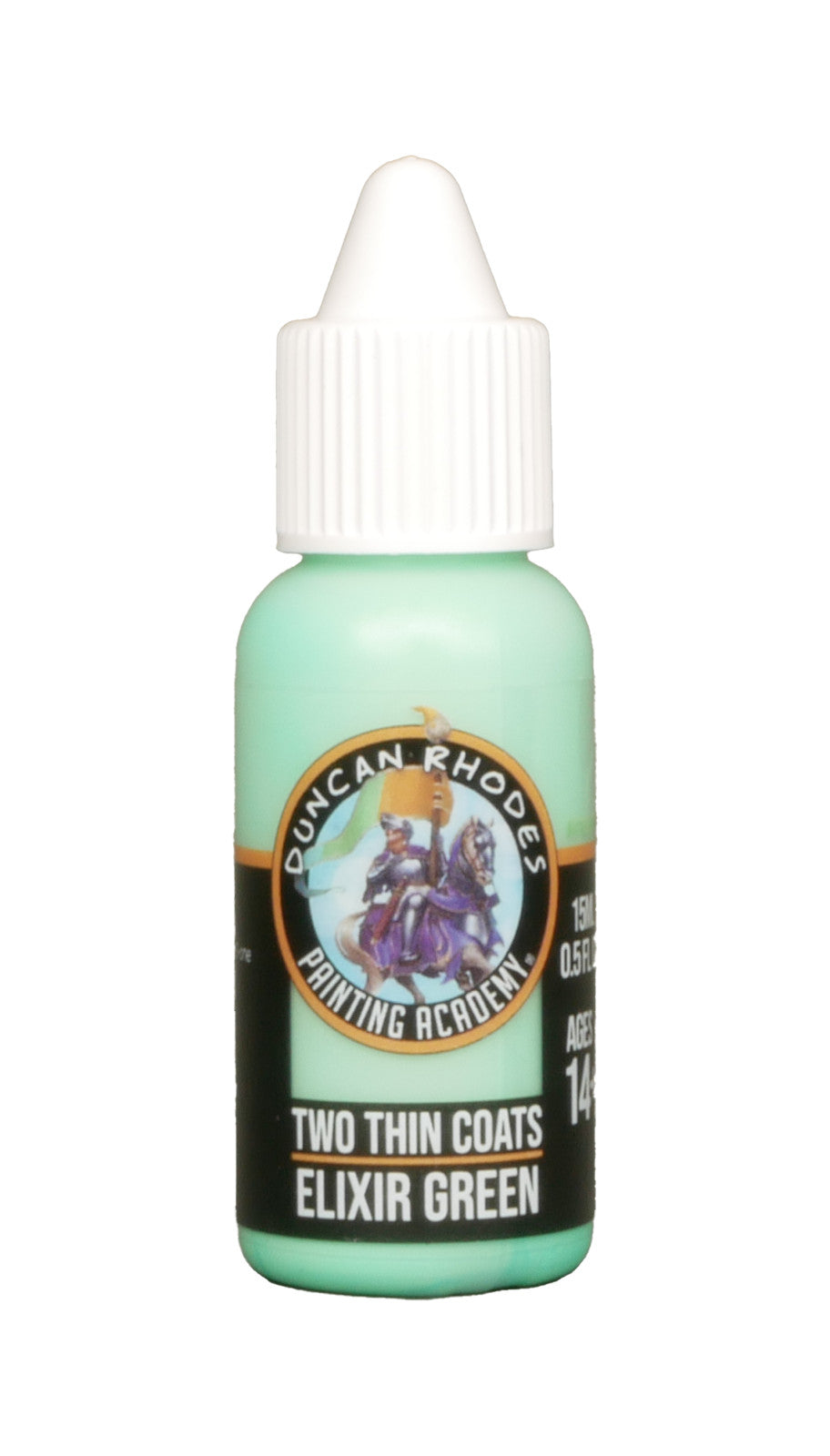 Duncan Rhodes Painting Academy Two Thin Coats Elixir Green 15ml Bottle - 10158