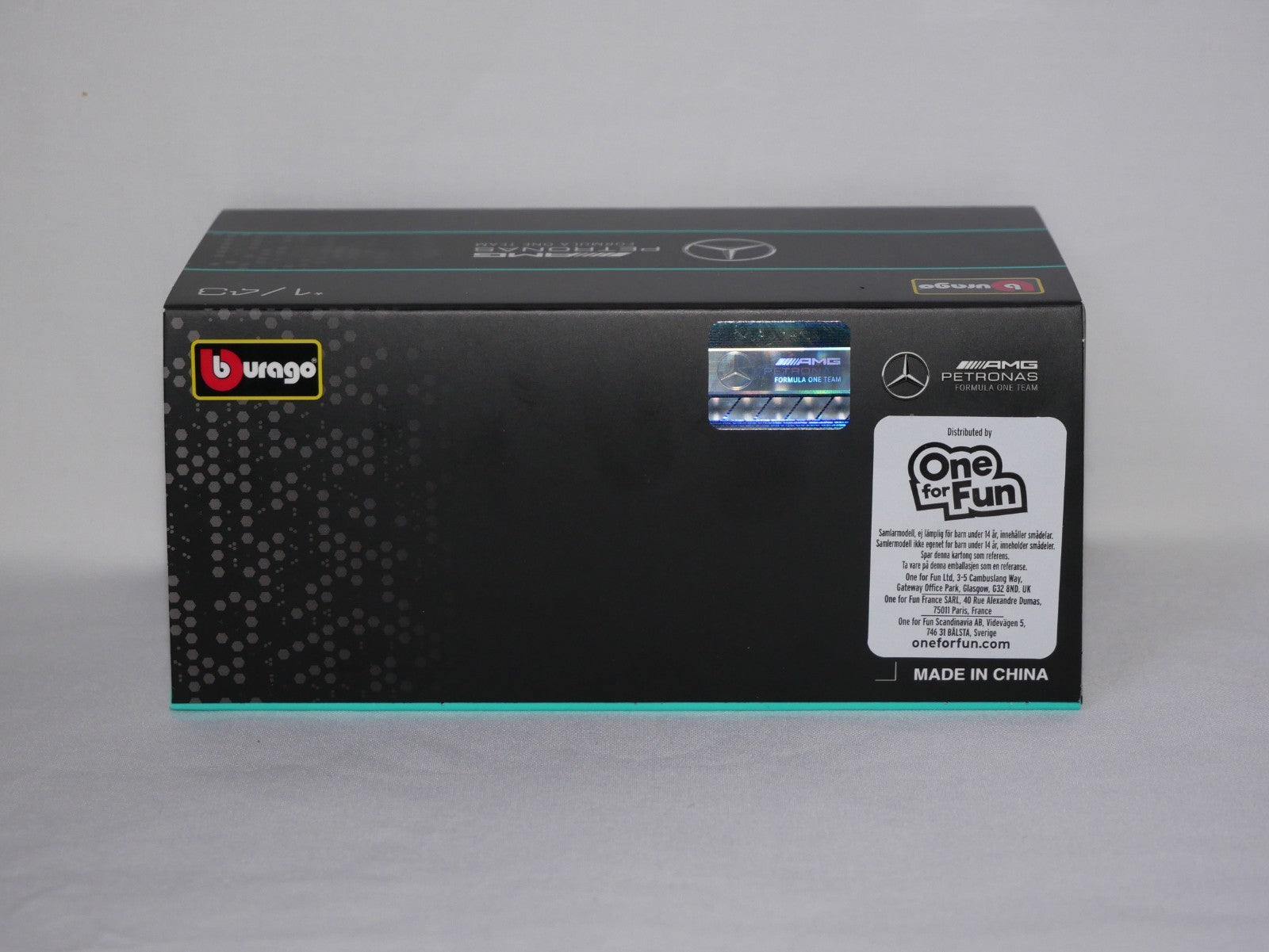 Burago 1:43 Scale Mercedes-AMG Petronas F1 2024 W15 No.63 Russell - #18-38209R