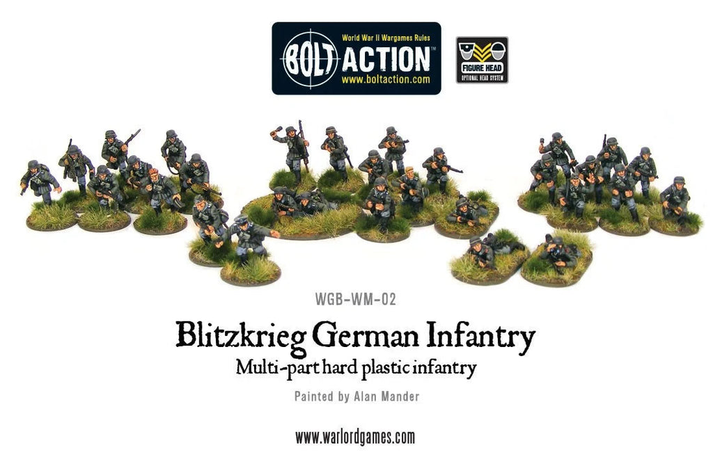 Warlord Games Bolt Action 1:56 Scale WWII Blitzkrieg German Infantry - 402012012