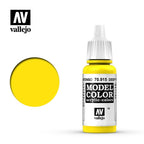 Vallejo Model Color Deep Yellow Acrylic 17ml/0.57 fl oz Dropper Bottle - 70.915