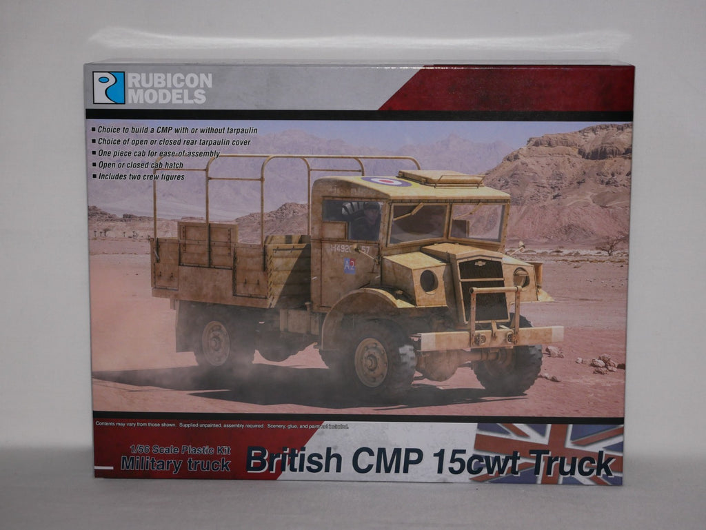 Rubicon Models 1:56 (28mm) Scale WWII British CMP 15cwt Military Truck - 280056