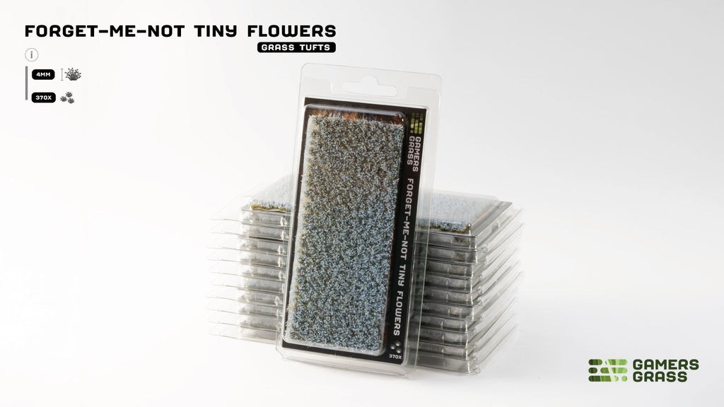 Gamers Grass Forget-Me-Not Tiny Flowers Grass Tufts For Bases 370x Pack GGFS-FMN