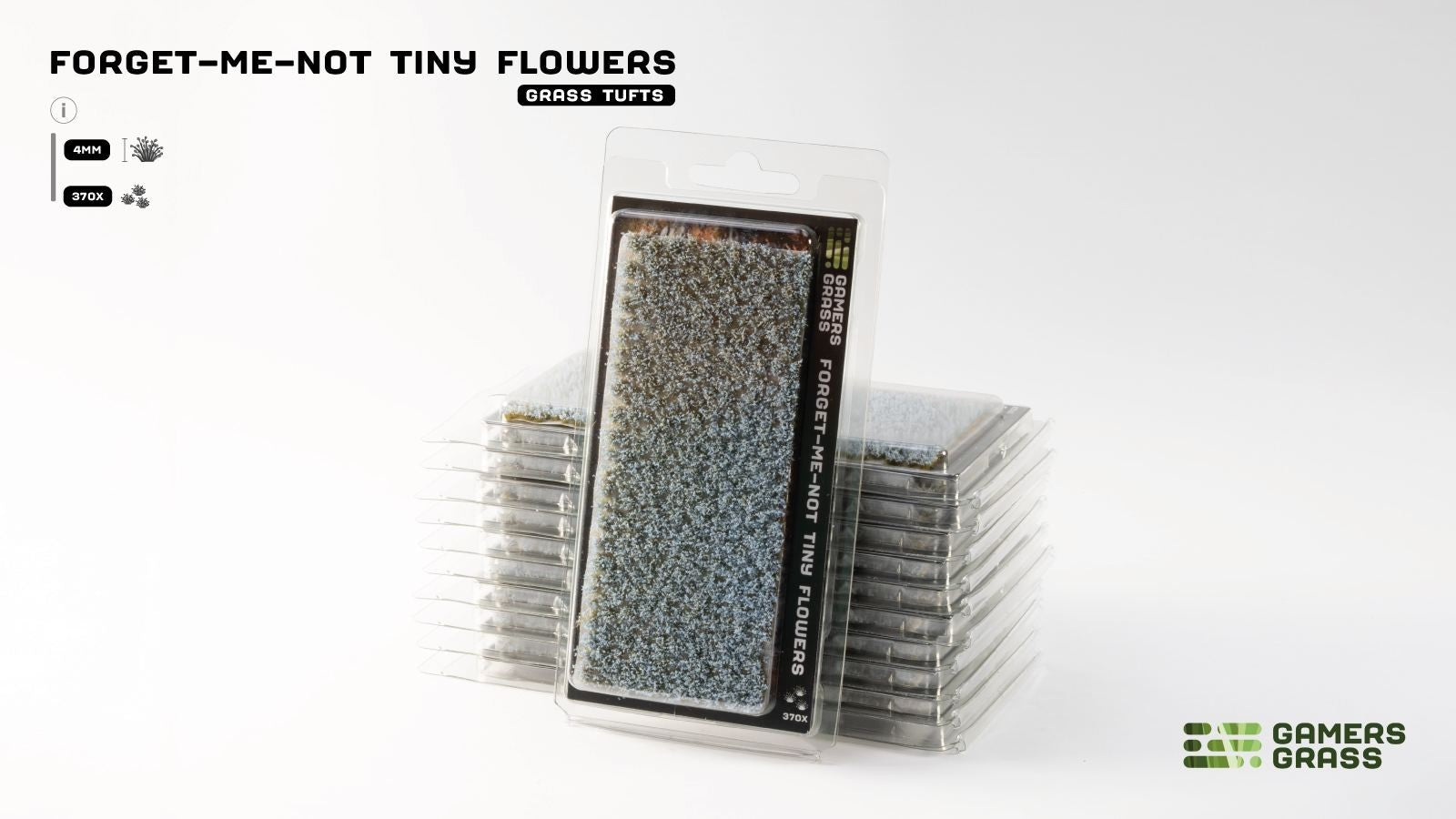 Gamers Grass Forget-Me-Not Tiny Flowers Grass Tufts For Bases 370x Pack GGFS-FMN