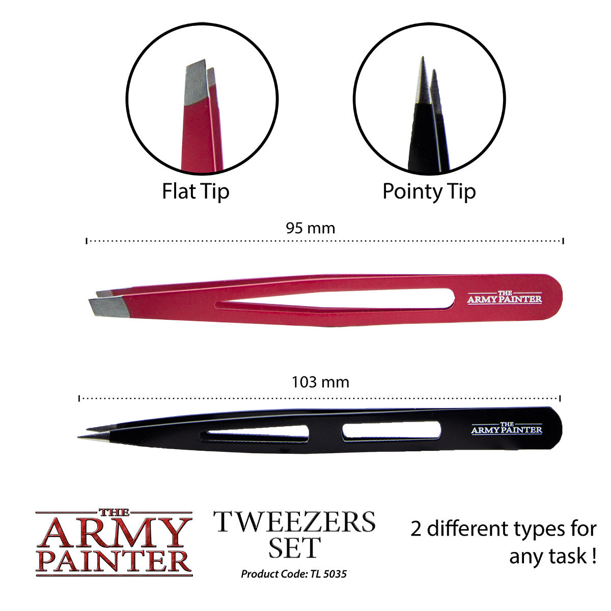 The Army Painter Miniature And Hobby Tweezer Set (2 Pieces) For Wargaming TL5035