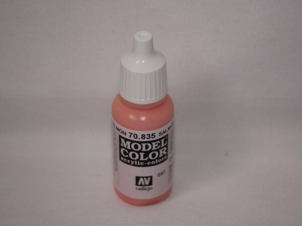 Vallejo Model Color Salmon Rose Acrylic 17ml/0.57 fl oz Dropper Bottle - 70.835