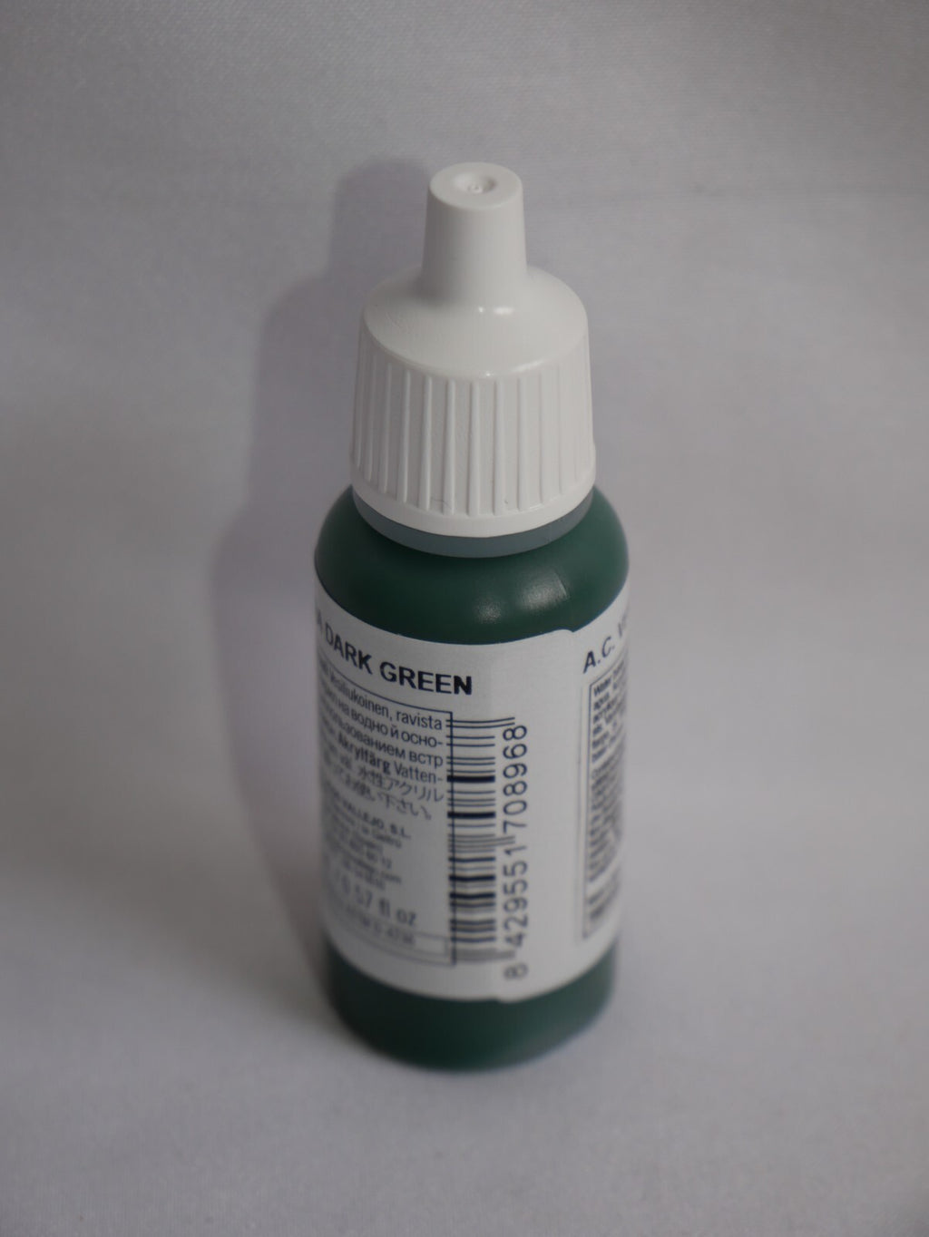 Vallejo Model Color Extra Dark Green Acrylic 17ml/0.57 fl oz Dropper - 70.896