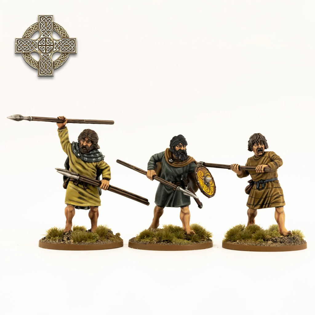 Victrix Warriors Of The Dark Ages 28mm Plastic Irish Warriors & Dogs - VXDA021
