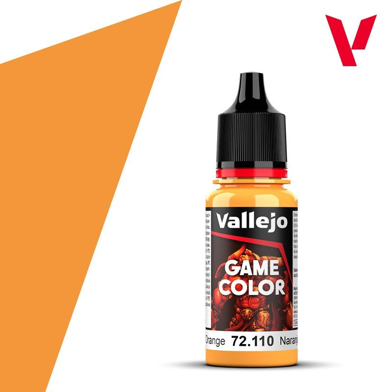 Vallejo Game Color Acrylics Sunset Orange 18ml/0.6 fl oz Dropper Bottle - 72.110
