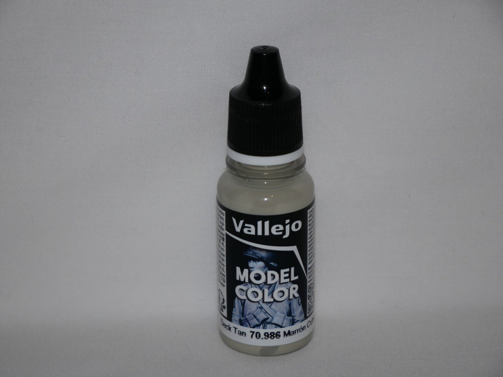 Vallejo Model Color Deck Tan Acrylic 18ml/0.60 fl oz Dropper Bottle - 70.986
