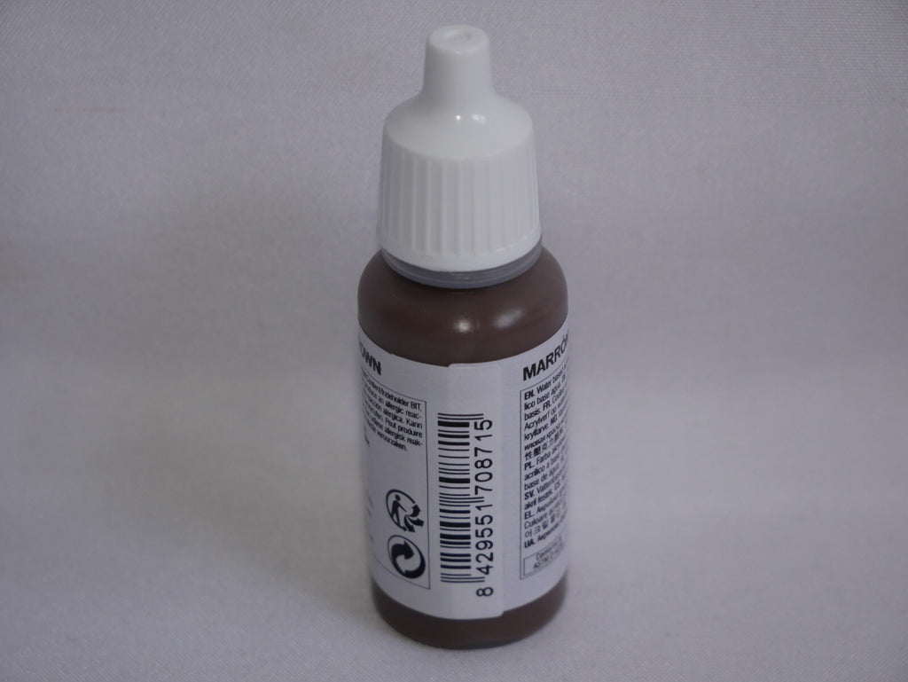 Vallejo Model Color Leather Brown Acrylic 17ml/0.57 fl oz Dropper Bottle 70.871