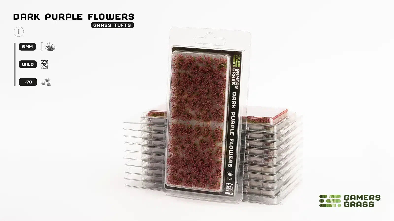 Gamers Grass Wild Dark Purple Flowers Tufts For Mini Bases (70) Per Pack GGF-DP