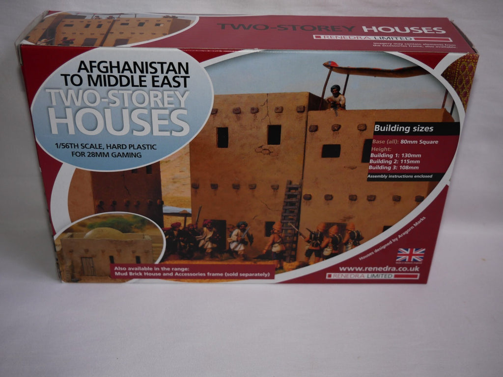 Renedra 1:56 Afghanistan Two-Storey Houses Box Set One Of Each Size (3 In Total)