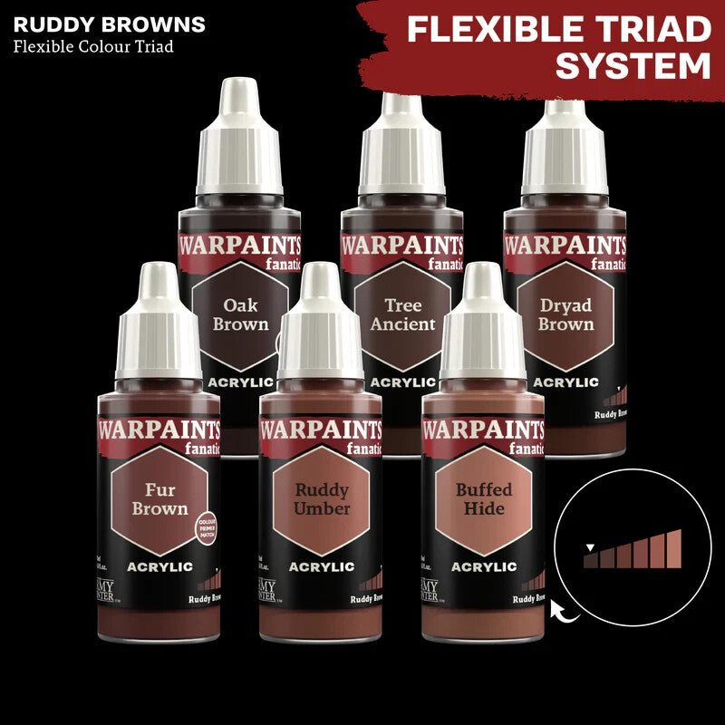 The Army Painter Warpaints Fanatic Acrylics Oak Brown 18ml Dropper Bottle WP3109