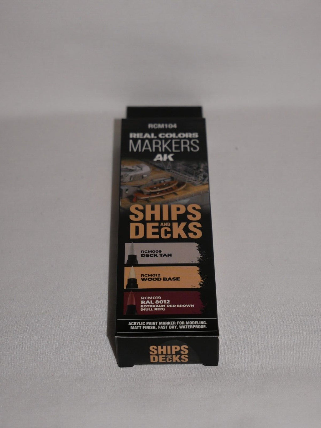 AK Interactive Real Colors Acrylic Markers Ships & Decks (3 Piece) Set - RCM104