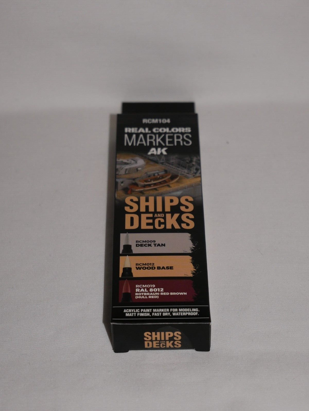 AK Interactive Real Colors Acrylic Markers Ships & Decks (3 Piece) Set - RCM104