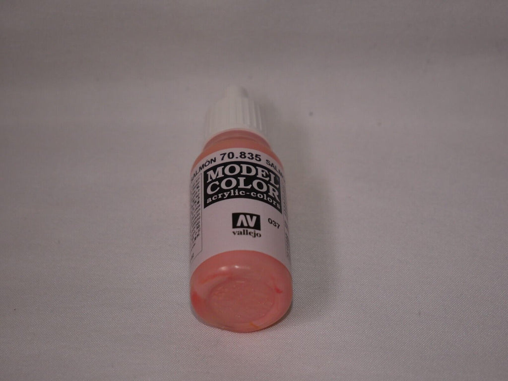 Vallejo Model Color Salmon Rose Acrylic 17ml/0.57 fl oz Dropper Bottle - 70.835