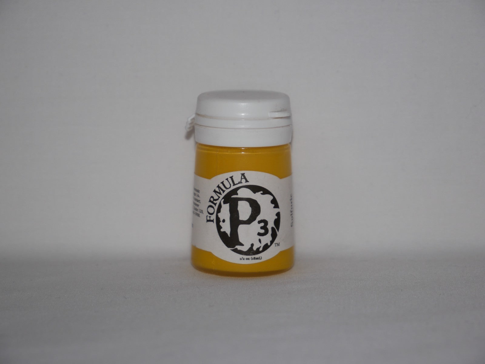 Formula P3 Acrylic Paint Range Sulfuric Yellow 18ml Flip Top Bottle - PIP 93026