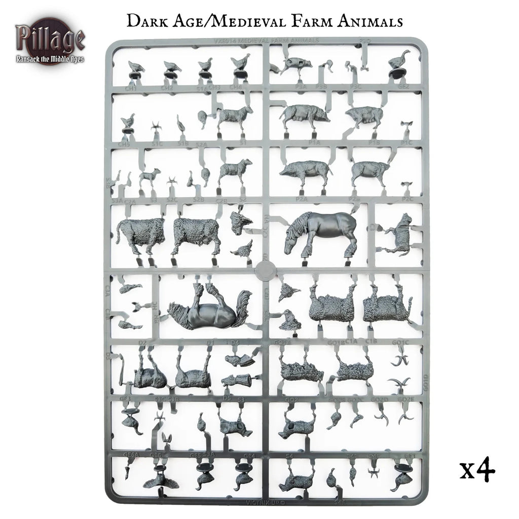 Victrix Ltd Pillage Ransack The Middle Ages 28mm Medieval Farm Animals - VXE014