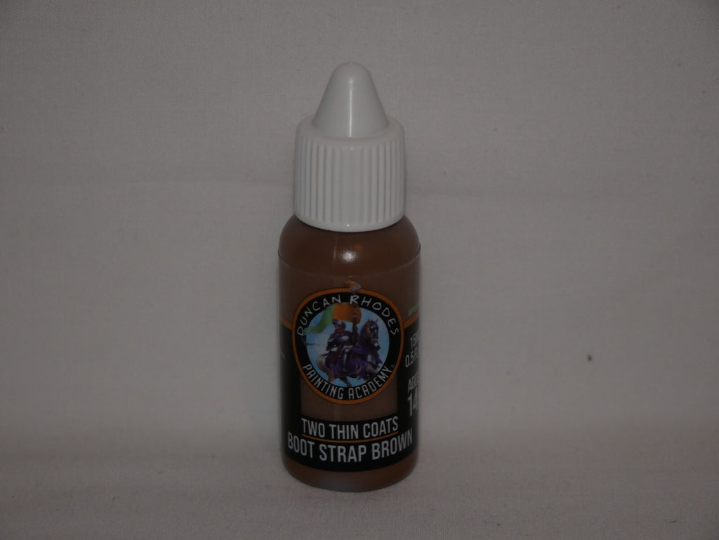 Duncan Rhodes Painting Academy Two Thin Coats Boot Strap Brown 15ml Bottle 10155