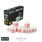 Warlord Games Bolt Action 1:56 Scale 12x White Coloured Order Dice - (402616012)
