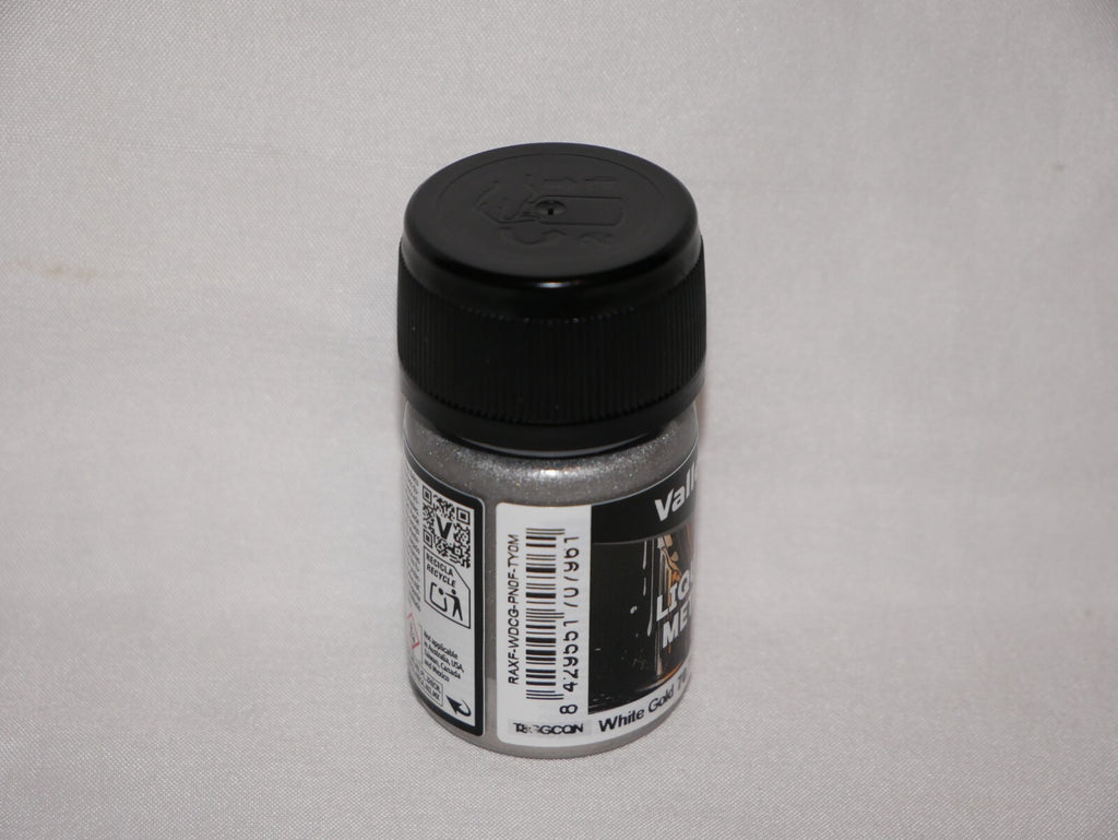 Vallejo Liquid Metal White Gold Metallic Alcohol Based 35ml / 1.15 fl oz 70.796