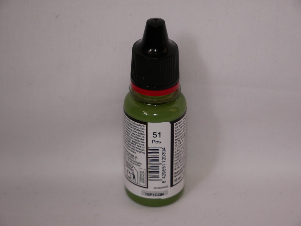 Vallejo Game Color Acrylics Goblin Green 18ml/0.6 fl oz Dropper Bottle - 72.030