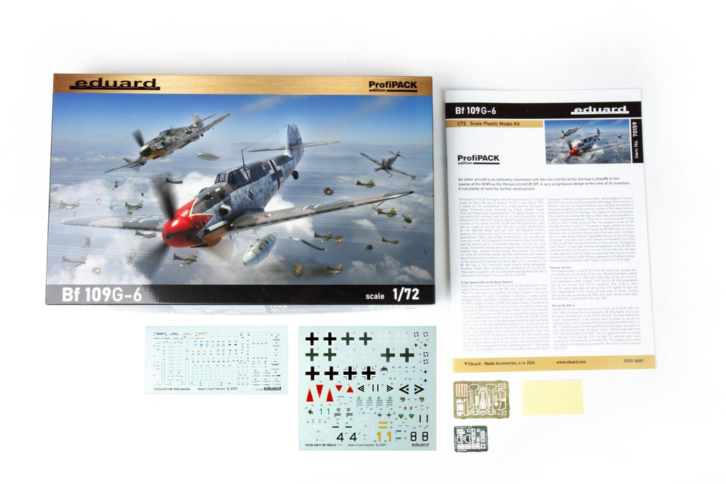 Eduard 1:72 Scale Plastic Kit Messerschmitt Bf 109G-6 ProfiPACK Edition - 70159